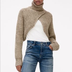 ZARA Cropped Turtleneck Sweater